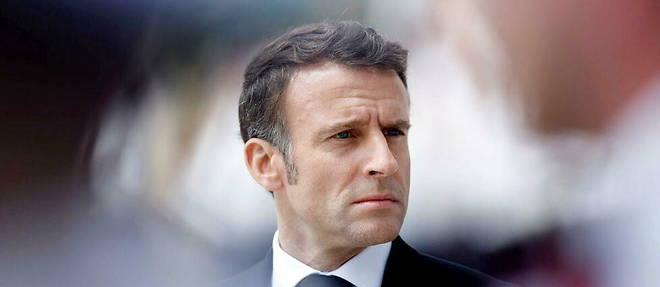 Emmanuel Macron, May 25, 2023 in Roubaix.  (C)Yoan VALAT / POOL / AFP