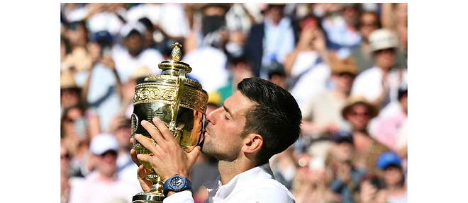 Le Serbe Novak Djokovic, vainqueur du tournoi de Wimbledon en 2022.
