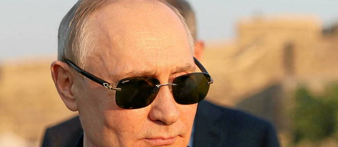 Le president russe, Vladimir Poutine, lors d'une visite au Dagestan, le 28 juin 2023.
