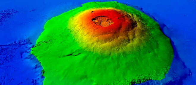 Le plus grand volcan de la planete rouge, Olympus Mons, pourrait etre une Ile volcanique au milieu d'un ocean martien disparu.
