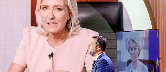 Marine Le Pen, une amie et alliee de toujours de Matteo Salvini, depuis qu'ensemble, en 2014, ils ont defendu la sortie de l'euro et de l'Union europeenne.
