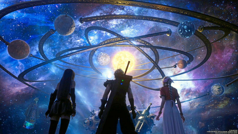 <em>Final Fantasy VII</em>  <em>Rebirth</em> : un détour par le planetarium.
 ©  Square Enix