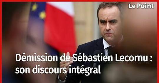 Démission de Sébastien Lecornu : le discours intégral du Premier Ministre