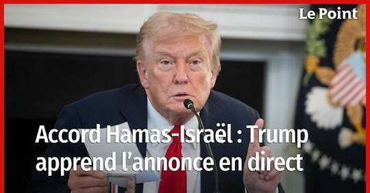 Accord Hamas-Israël : quand Trump apprend l'annonce en direct